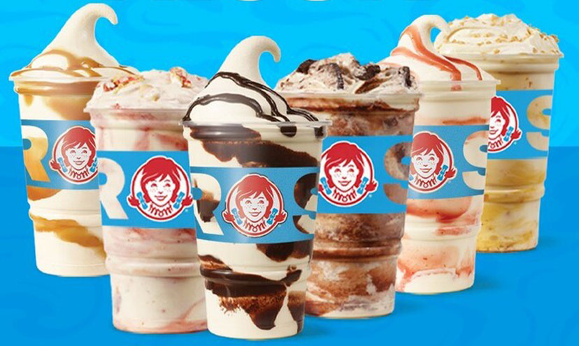 Lineup of Frosty Swirls and Frosty Fusions at Wendy's 