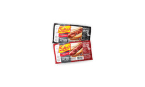 Two packs of Sahlen's hot dogs