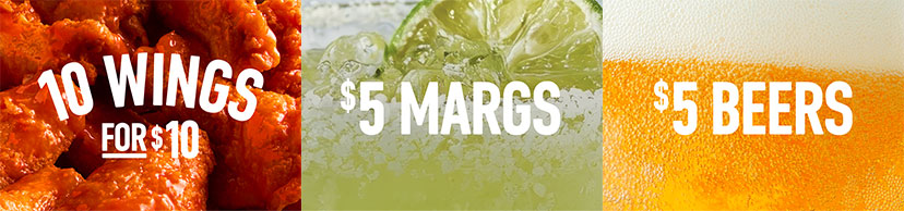 Images of specials at Dave and Busters